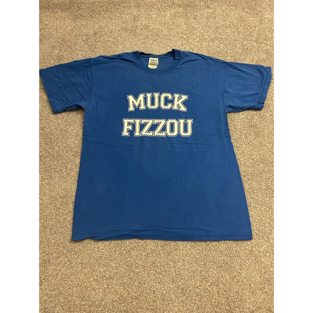 Vintage T-Shirt Mens Medium Blue Good Muck Fizzou Graphic Rivalry Tee